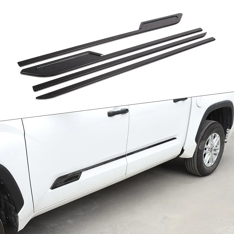 

Для Toyota Tundra 2022 2023 ABS углеродное волокно/матовая черная боковая дверь, Аксессуары для автомобилей
