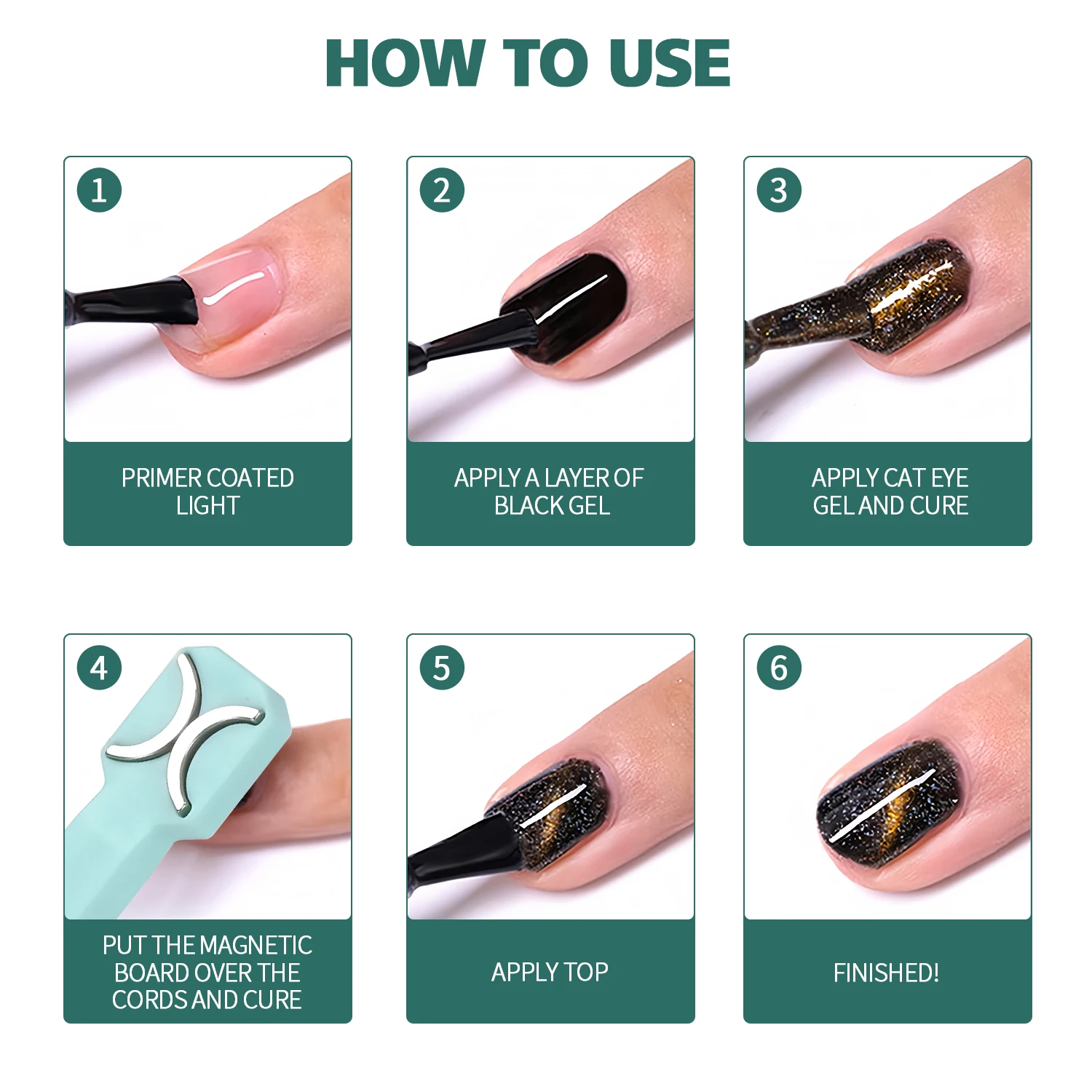 Nailpop Double-Head 3 IN 1 Nail Magnet Tool Strong Magnetism for Faster Cat Eye Nail Art Design Ideal for Home DIY and Salon Use, magnetic nail art tools,cat eye nail tool,magnetic nail tools