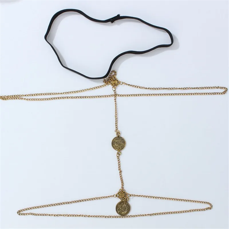 Fashion Retro Women Jewelry Summer Beach Multilayer Leg Chain Boho Ethnic Tassel Coin Body Chain Foot Jewelry Sex Exaggeration ankle chains,fashion accessories