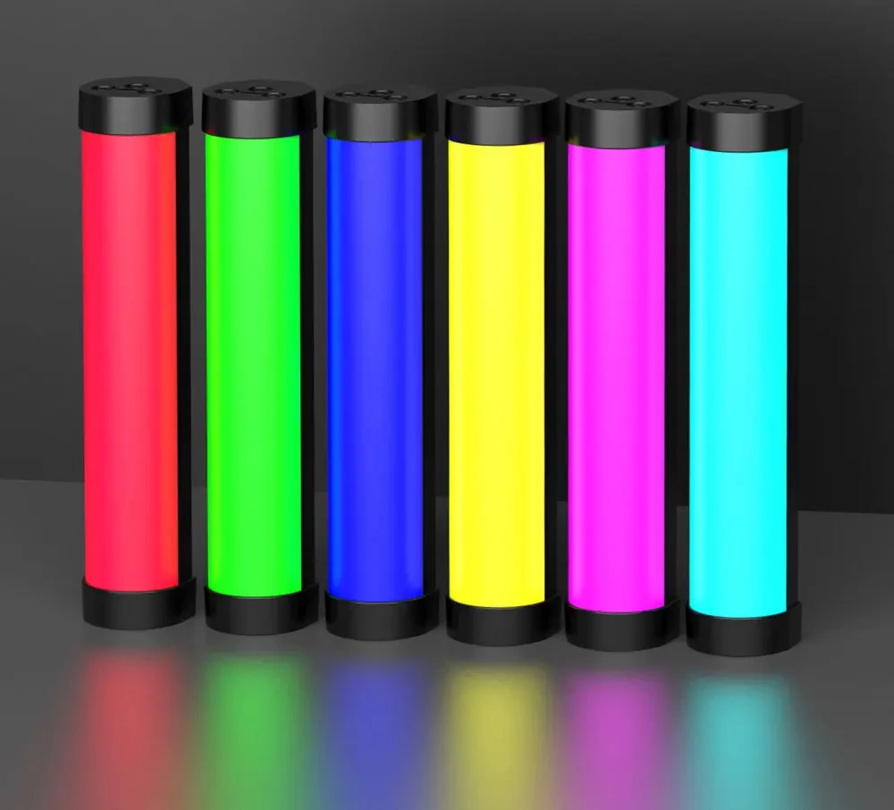 LUXCEO V8 LED 사진 조명, 휴대용 RGB 라이트 튜브 스틱, 비디오 소프트 라이트, 2000mAh 배터리 카메라 필, LUXCEO P200