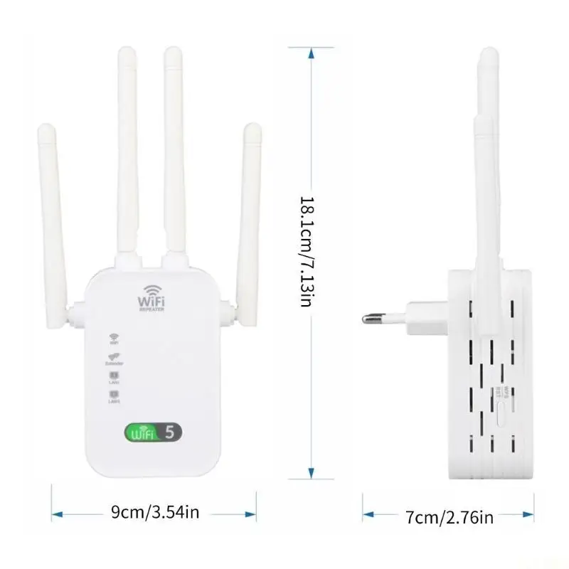 H7BB 무선WiFi리피터 1200Mbps WiFi 확장기증폭기부스터 라우터 802.11N