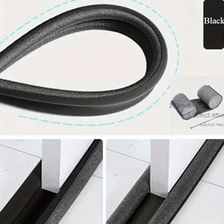 Soundproof and Weatherproof Door Sealing Foam Tape - 80mm (Black - 1)