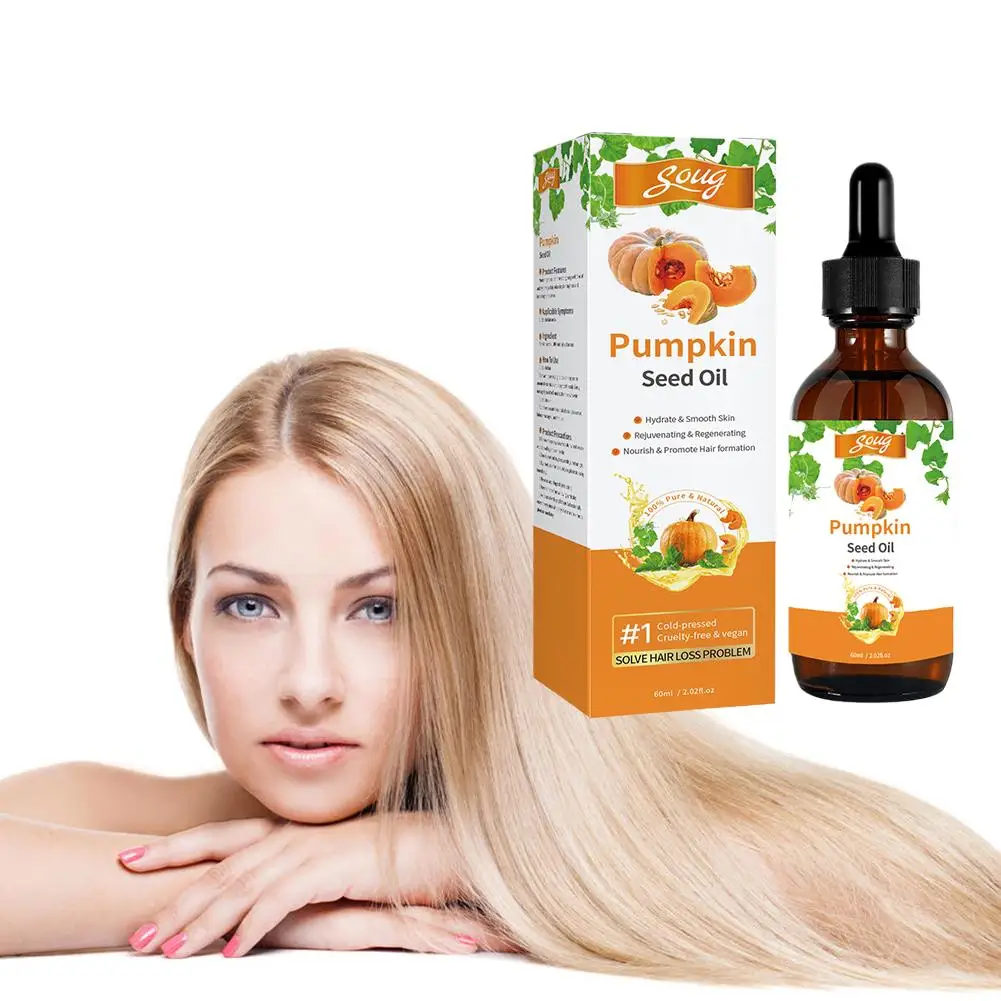 60ml Pumpkin Seed Oil for hair growth Pumpkin Oil for hair growth Prevents Hair Loss for Eyelashes Nourishing