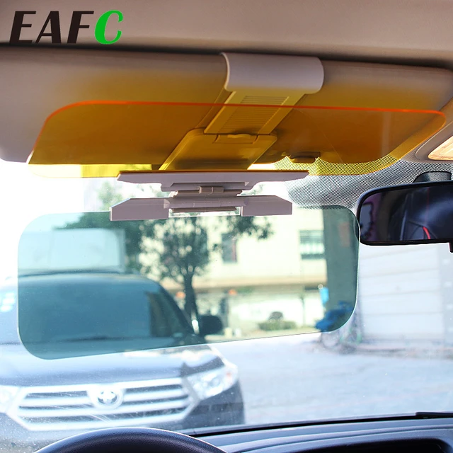 Pare-soleil de voiture 2 en 1 HD Anti-soleil lunettes éblouissantes Vision  de jour et de nuit miroir de conduite UV rabattable pour une vue claire  visière - AliExpress