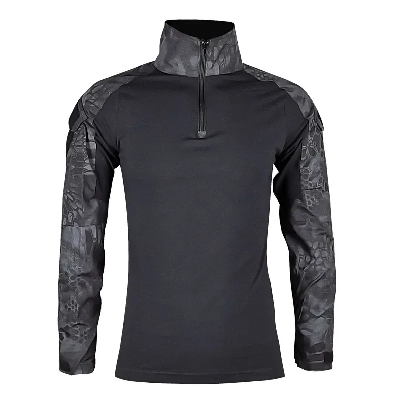 

Tactical Combat Shirt Military Uniform Army Clothing Tops Airsoft Multicam Camouflage Hunting Clothes Long Shirt Mens 4XL