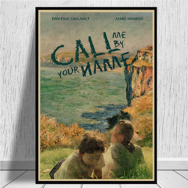 Call me by your name Retro Kraft Paper Poster Bar Cafe High quality Printing Drawing core Decorative Painting