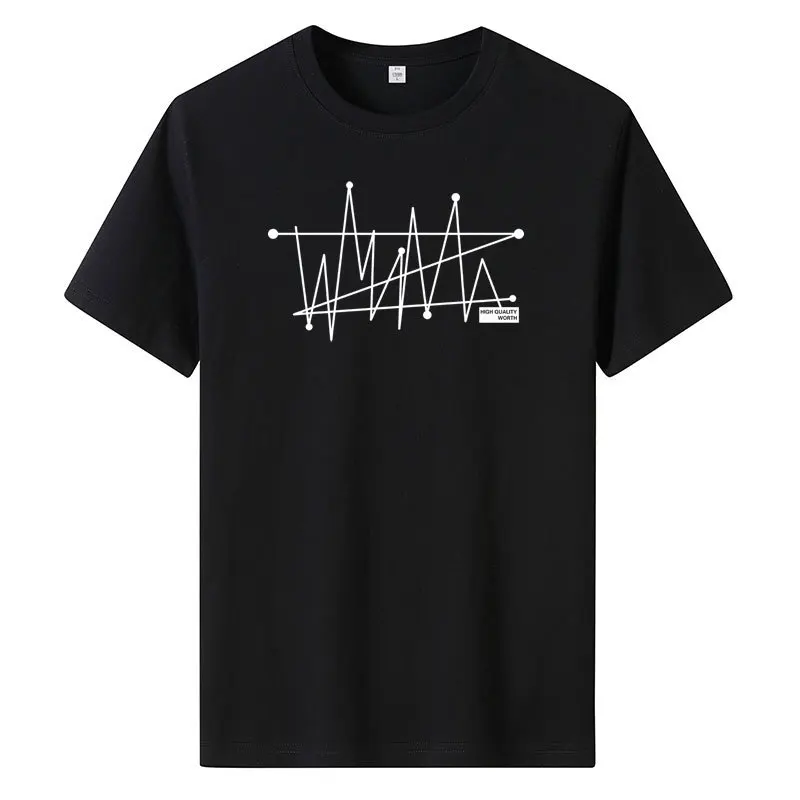 

Футболка Мужская/женская с коротким рукавом, Повседневная модная рубашка в стиле оверсайз, из хлопка с принтом, лето