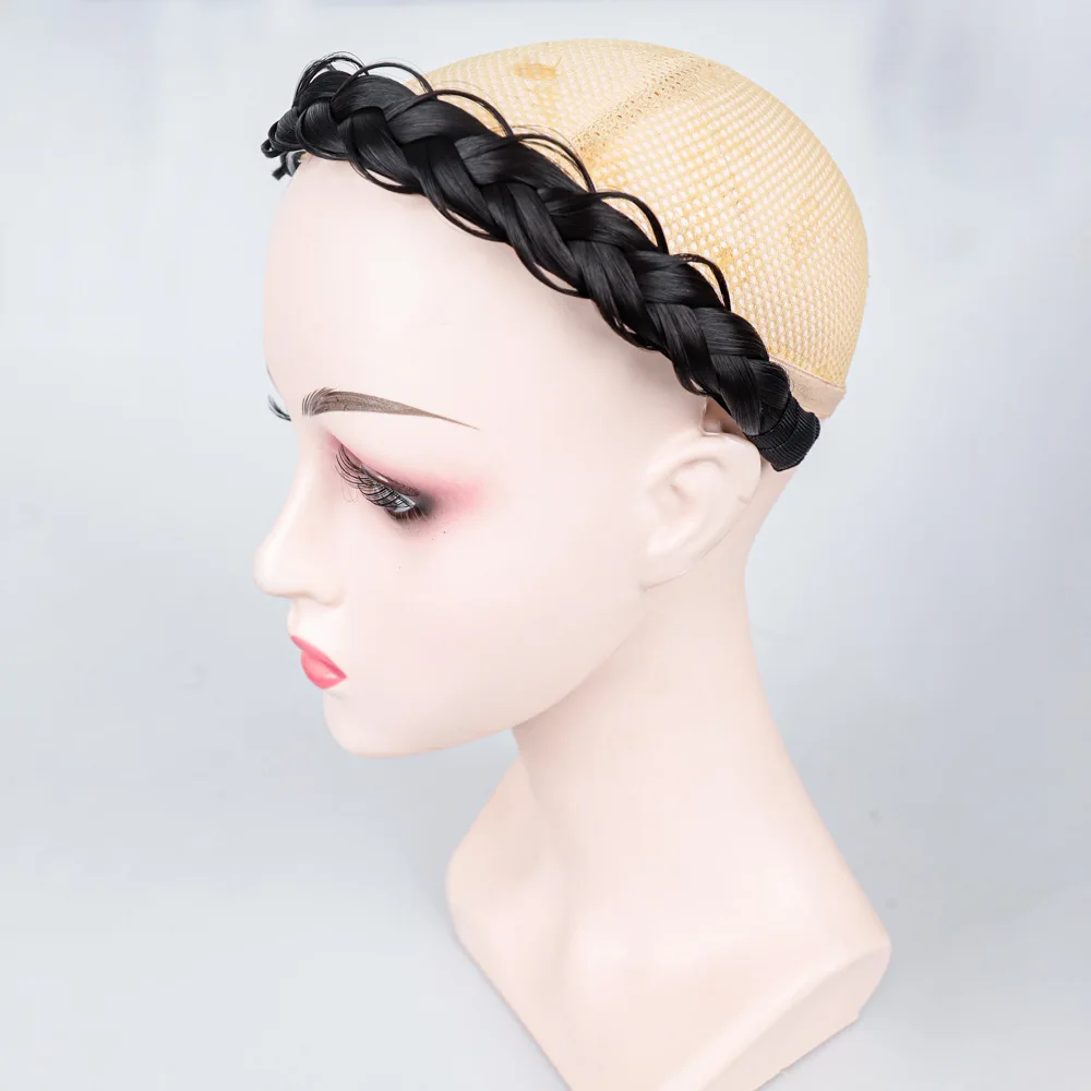 

Fishbone Braids Hairbands Toothed Non-slip Twist Wig Headbands Black Twist Braid Hair Bands for Women