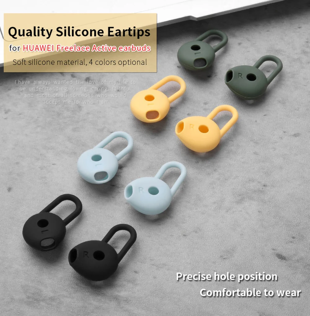 6Pcs Silicone Ear Tips for Freelace Active Earbuds Eartips Neck Mounted Anti-drop Tips Earphone Earplugs