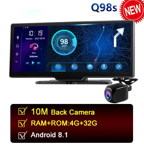 vehicle blackbox dvr OBDPEAK 10.26 Inch Car DVR 4G GPS Navigation Dashboard 1080P FHD Dual Lens Android 8.1 Car DVR Camera Rear View Mirror Dashcam full hd car dvr 1080p DVR/Dash Cameras