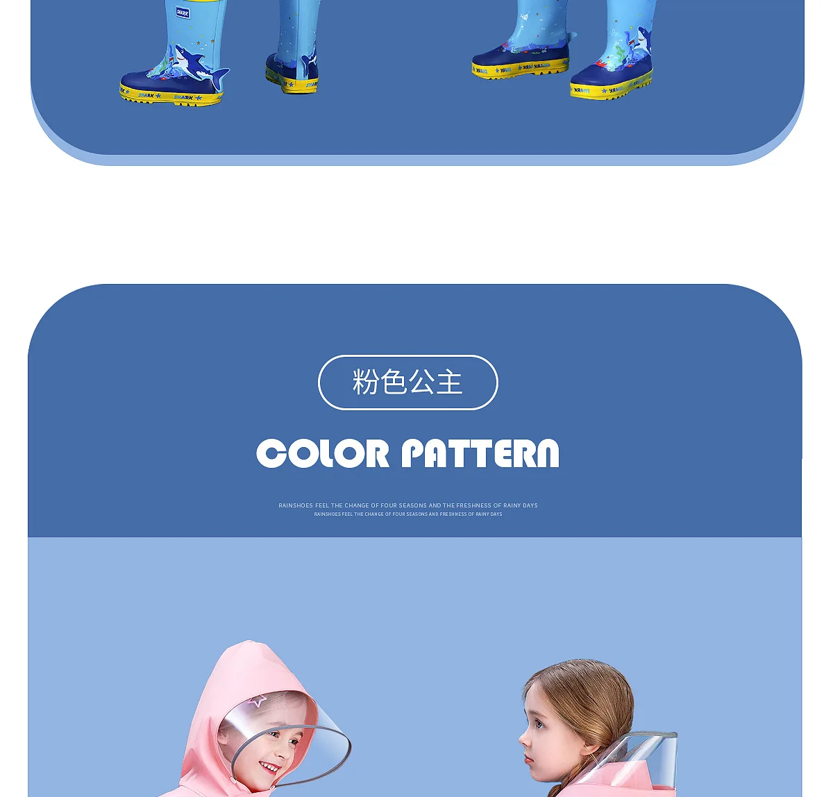 Whole Body Waterproof Kids Rain Poncho - EVA Children's Raincoat for Girls and Boys in Kindergarten with Schoolbag