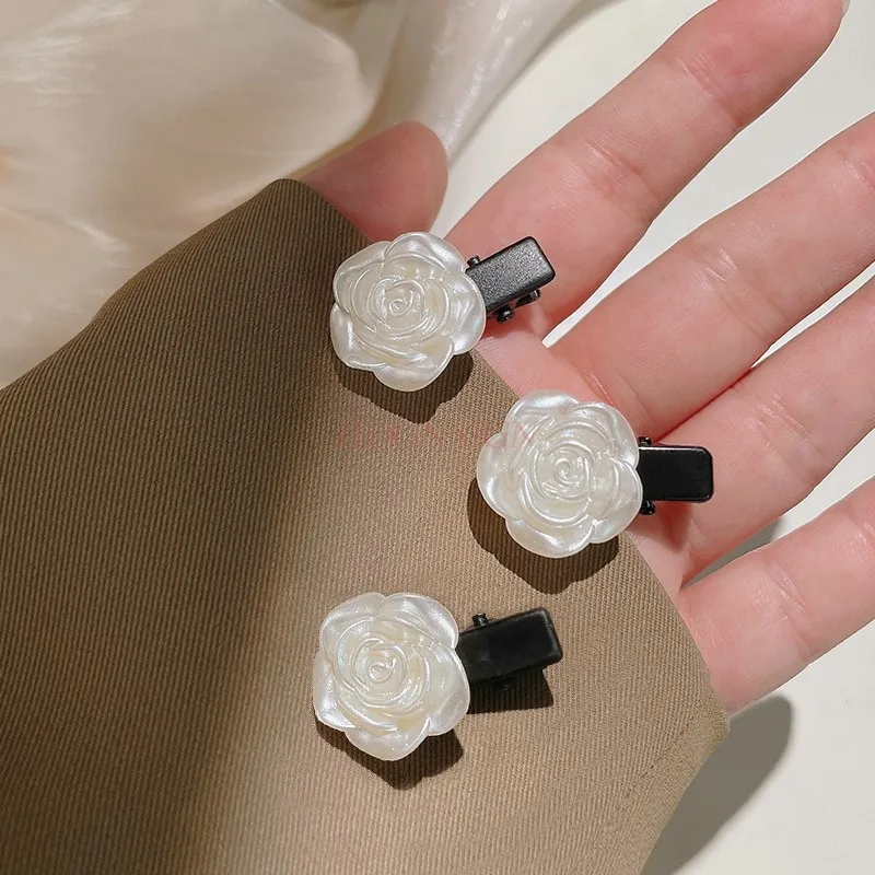 

3pcs Camellia flower small and exquisite side hair clip duckbill clip headwear