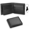 Genuine Leather Wallet Men Classic Black Soft Purse Coin Pocket Credit Card Holder 1