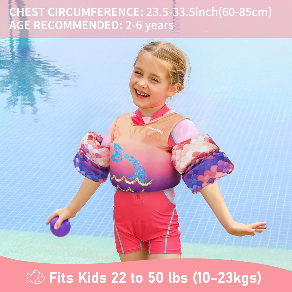 Cartoon Arm Sleeve Life Jacket Swimsuit Foam Safety Beach Toys Floating Vest Arm Sleeve Baby Floats Swimming Ring
