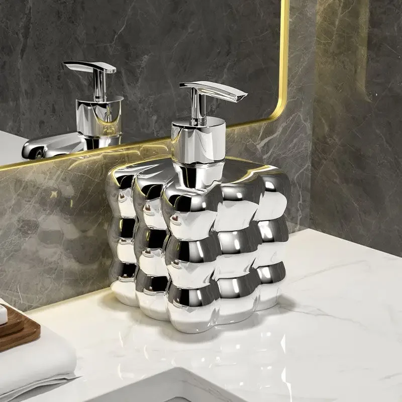 Soap Dispenser Modern Press Emulsion Bottle Bathroom Accessories Hand Sanitizer Soap Dispenser Ceramic Moisturizing Bottle