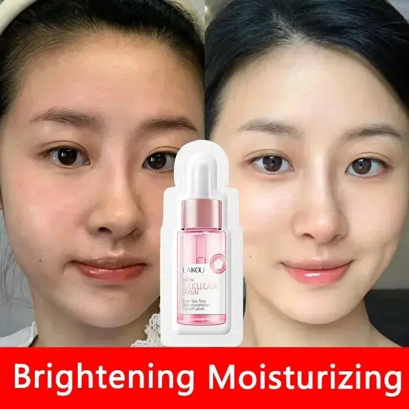 Sakura Whitening Face Serum Fade Fine Lines Anti Aging Tighten Pores Improve Melanin Pigment Dull Moisturizer Brighten Skin Care 3
