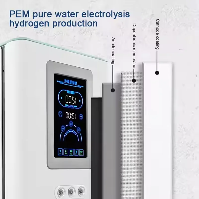 480W White Hydrogen Oxygen Breathing Machine PEM Electrolysis Hydrogen Oxygen Inhalation Machine 5
