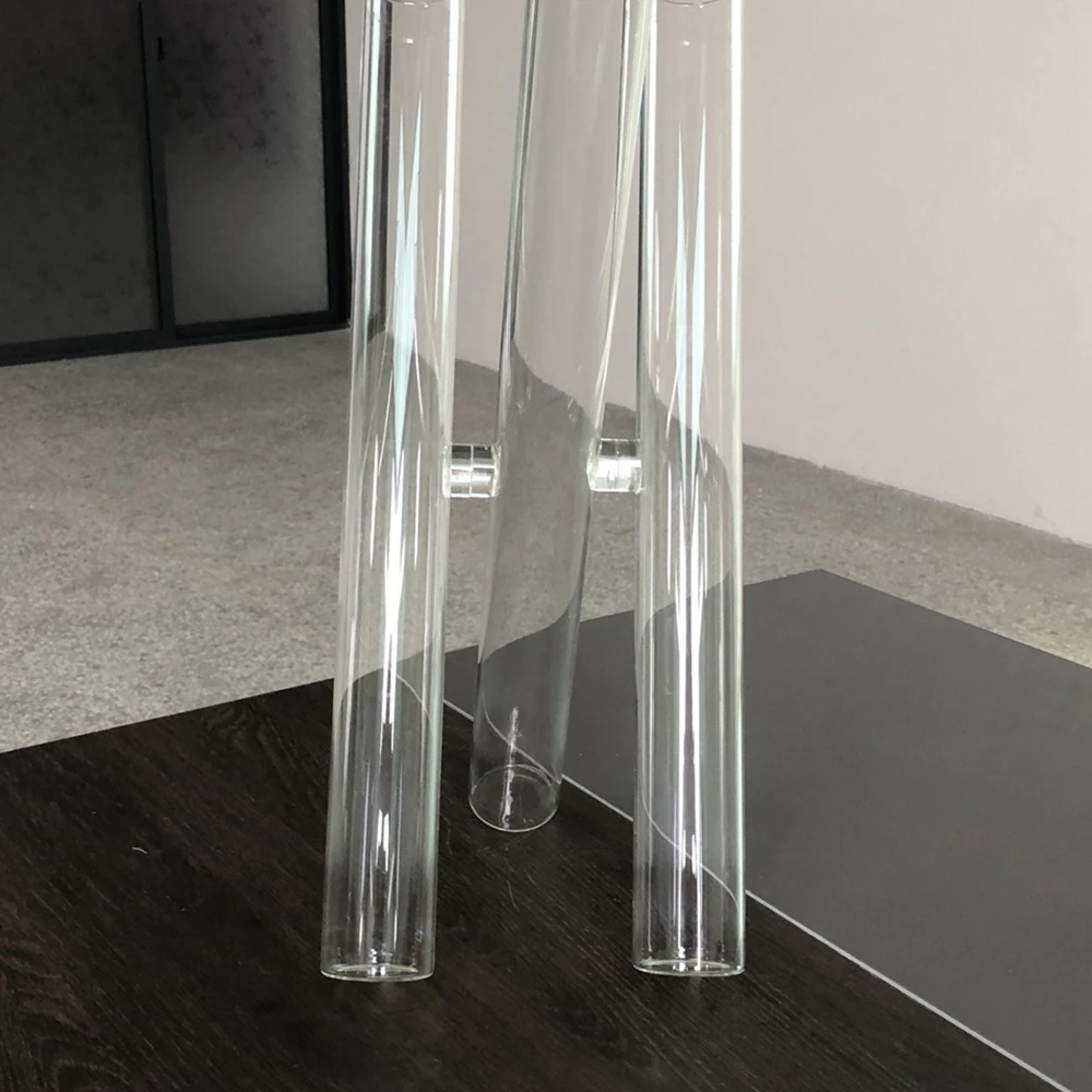 10pcs)3 heads Tall Amber Colored clear/black Glass Flower Bud Vases Trumpet Tall Glass Vase