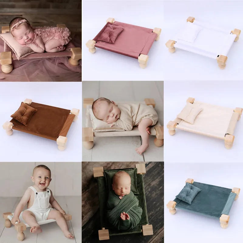 

❤️Newborn Photography Props Assembled Small Wooden Bed Studio Baby Photo Accessories Posing Decoration Furniture Fotografia