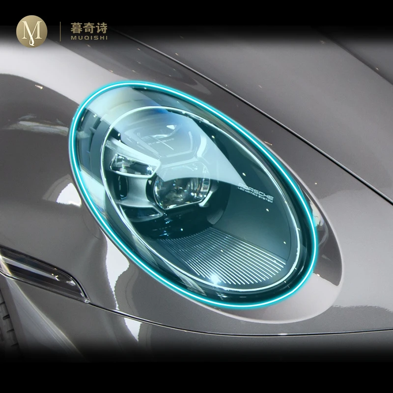 

Для Porsche 911 2019-2023Car наружные фары прозрачная/Дымчатая Черная защитная пленка из ТПУ против царапин ремонт от песка