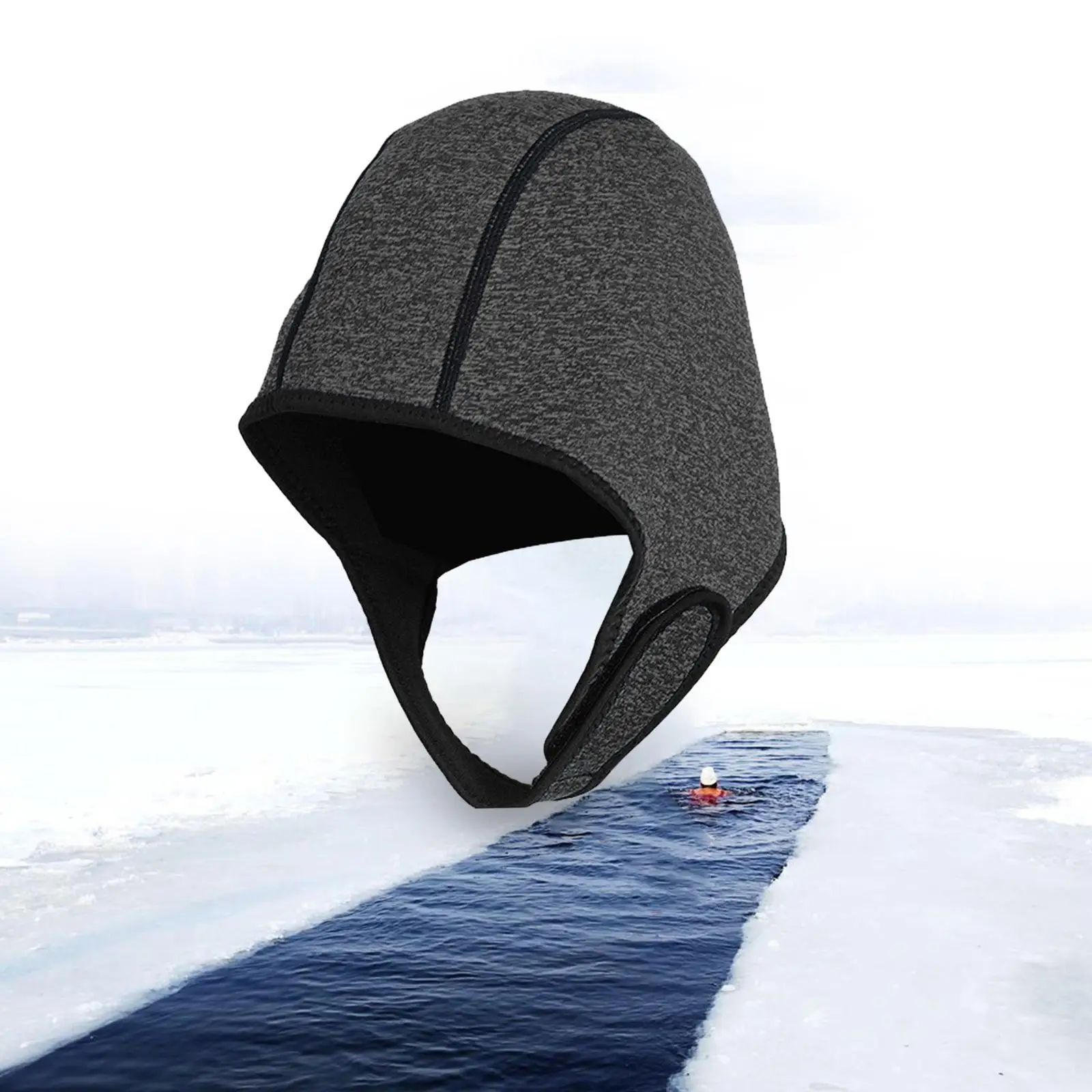 2mm Neoprene Diving Hood Scuba Diving Hood Cap with Chin Strap Thermal Hood Swimming Cap for Snorkeling Underwater Surfing