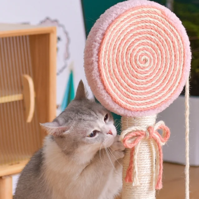 1 set of cat climbing post cat claw grinding play cat pet supplies sisal lollipop cat claw board, very suitable for cat claw gri