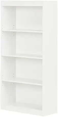

4-Shelf Bookcase, Pure White Bath room organizer Shower accesorios Organizer for bathroom Hair dryer holder wall Shower shampoo