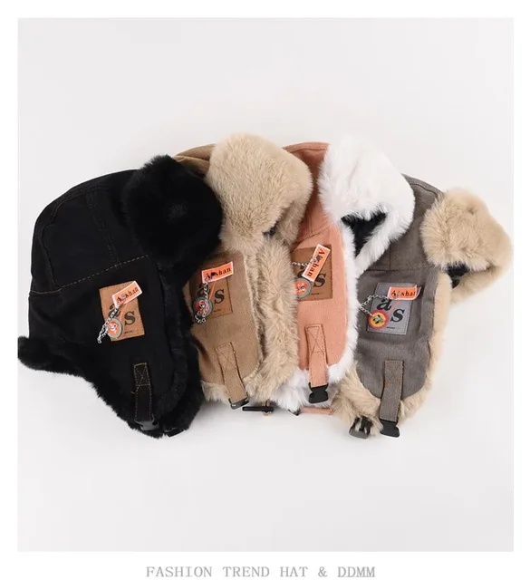 따뜻한 러시아 우샨카 모피 모자