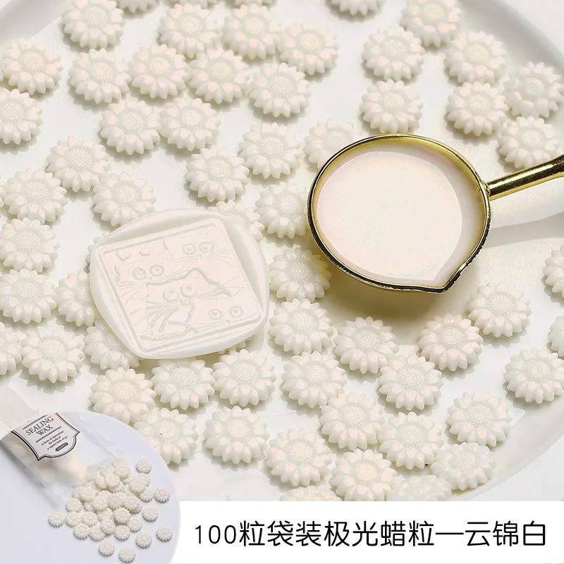 Aurora Sunflower Wax Beads - DIY Sealing for Envelopes & Invitations (100 Pieces)
