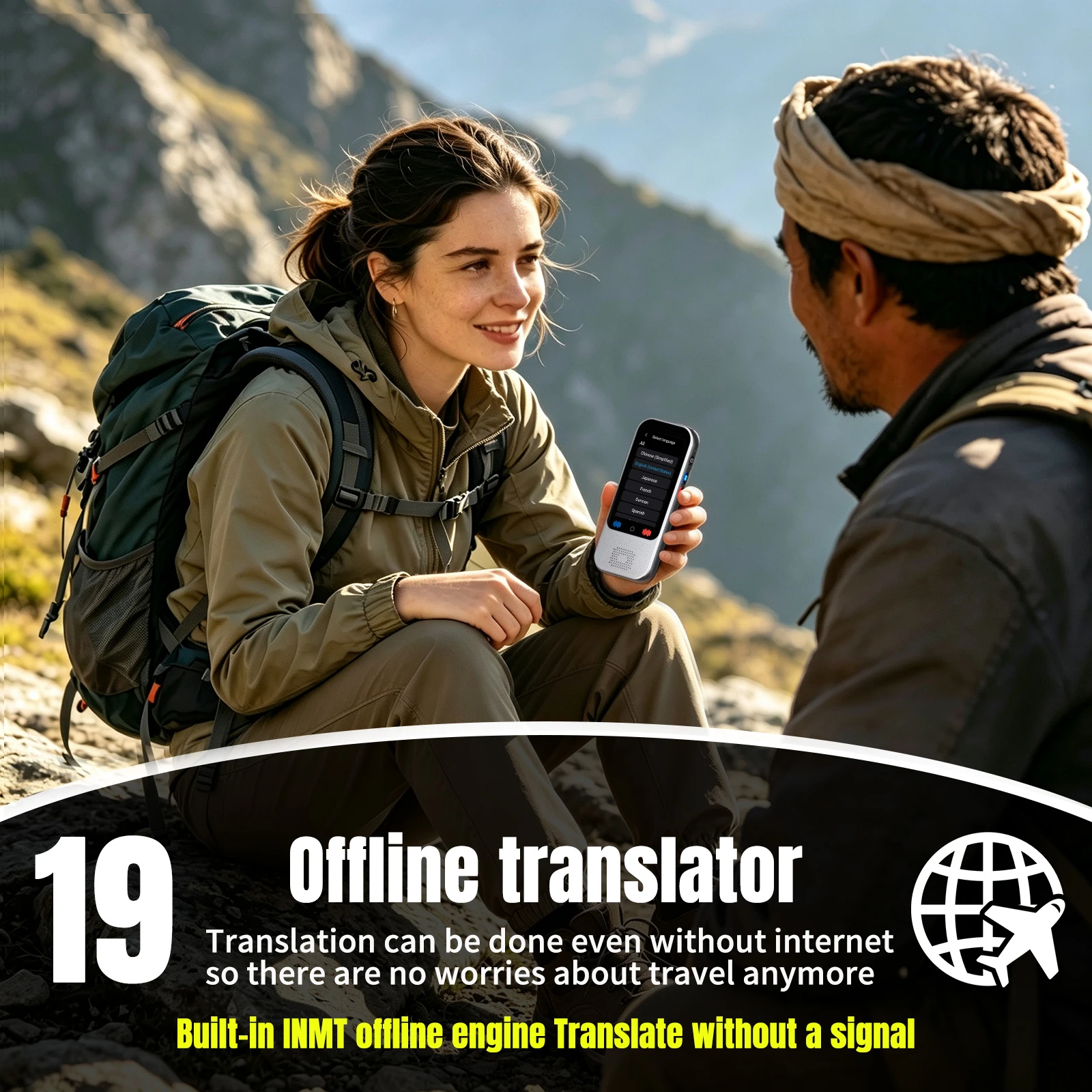 Language Translator Device Support 138 Languages Translation Device AI Translator with ChatGPT Offline Photo Voice Translator