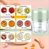 Electric garlic mincer, 250ml /100ML, cordless food processor for ginger peppers, fruit meat spices, beans 6