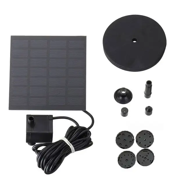 1Pc Napelemes Panel Power Water Szökőkút 7V 1,5W 200L/H Vízszivattyú Akváriummedence Kerti Tó Úszó Merülő Szivattyú - Image 6