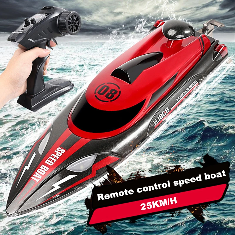 25 Km/h Rc Boat High Speed Speedboat 2.4g Radio Remote Control Electronic Toy Ship Water Game