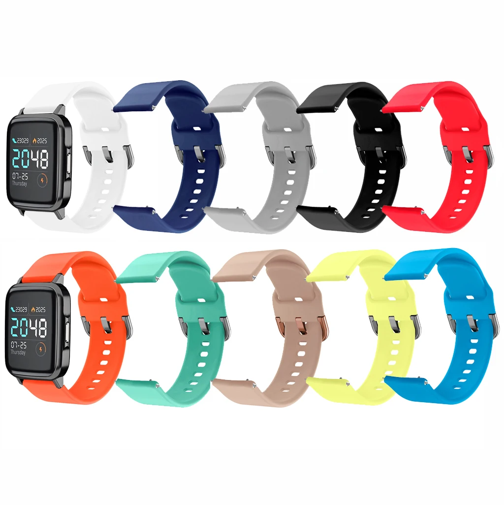 

20mm 22mm Silicone Strap For Haylou LS02 Wrist band for Haylou LS05 Solar watch band