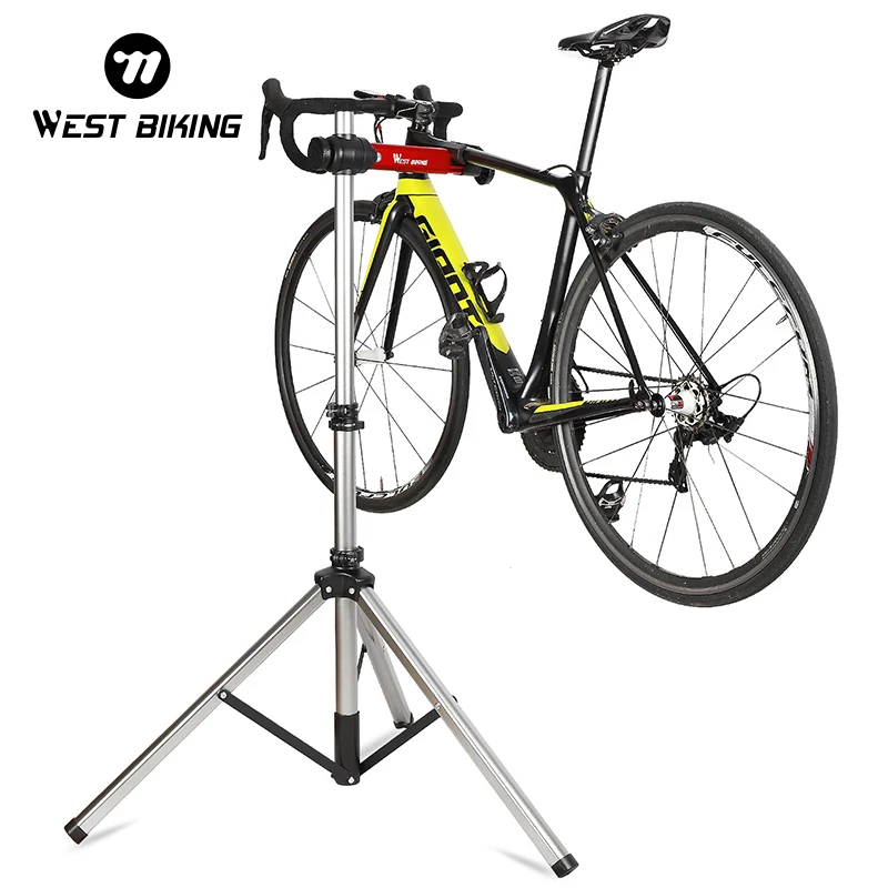 Cavalletto Da Officina Per Supporto Riparazione Bicicletta Manutenzione Regolabile Nero 105 190 Cm 7032989