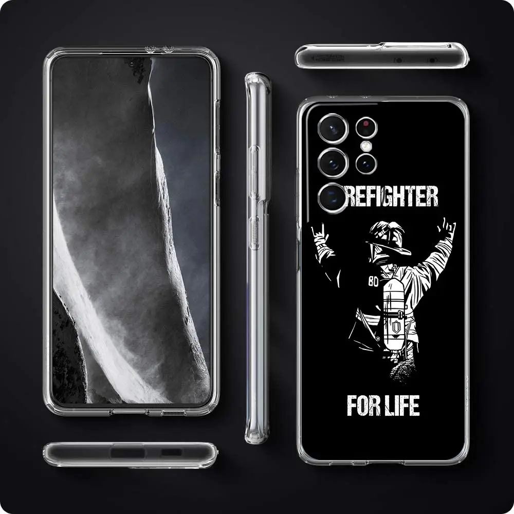 Firefighter Heroes Fireman Clear Phone Case