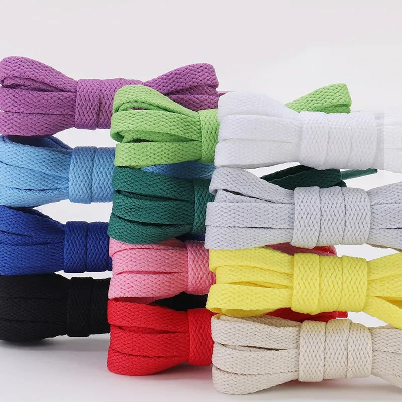 8mm Flache Schnürsenkel Sneaker Schnürsenkel Für Erwachsene Und Kinder Schnürsenkel Stiefel Sport Unisex Schuh Zubehör Großhandel 80/100/120CM