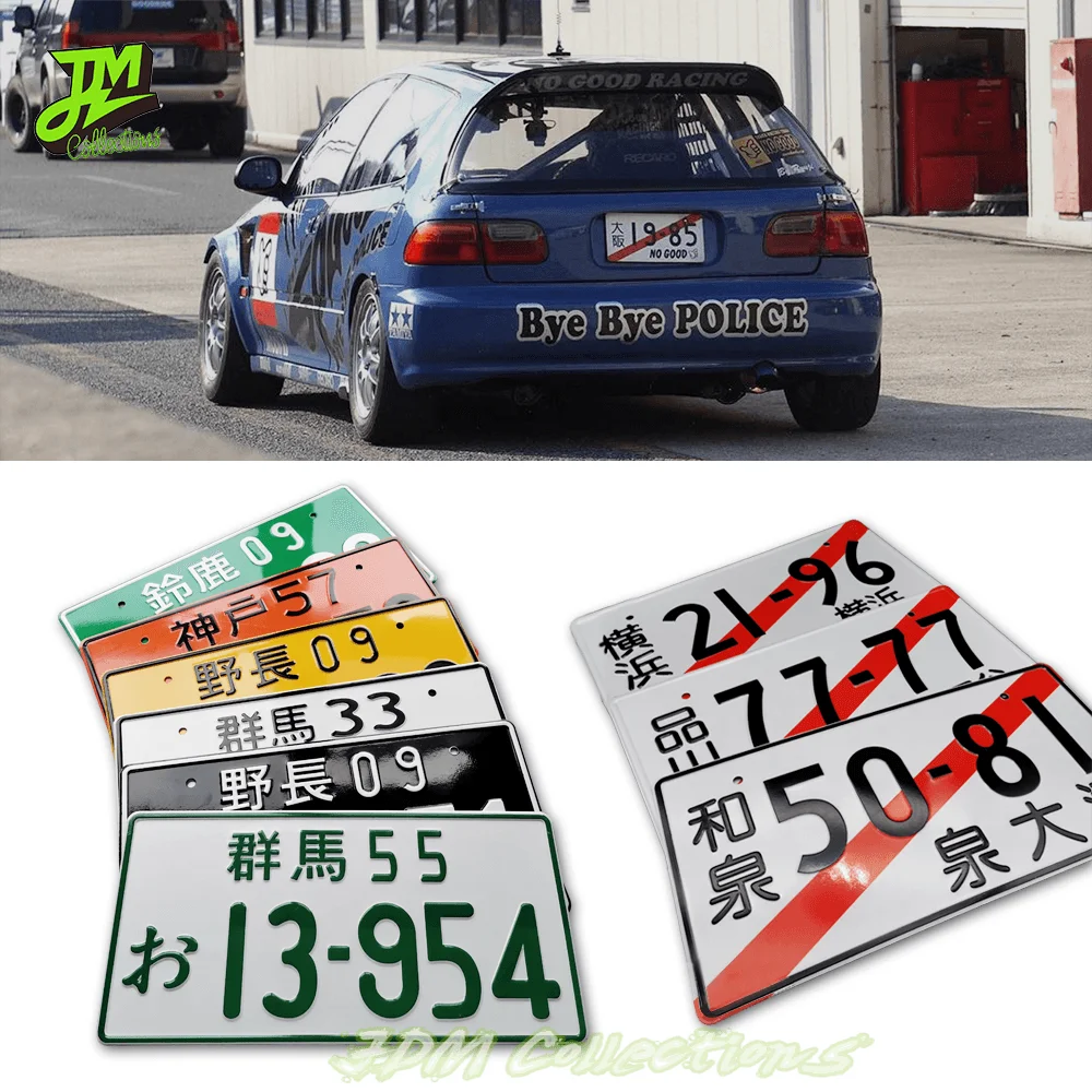 

Hot Universal Japanese License Plate Aluminum Tags JDM Racing For AE86 Gunma Decoration License Plate Car Motorcycle Accessories