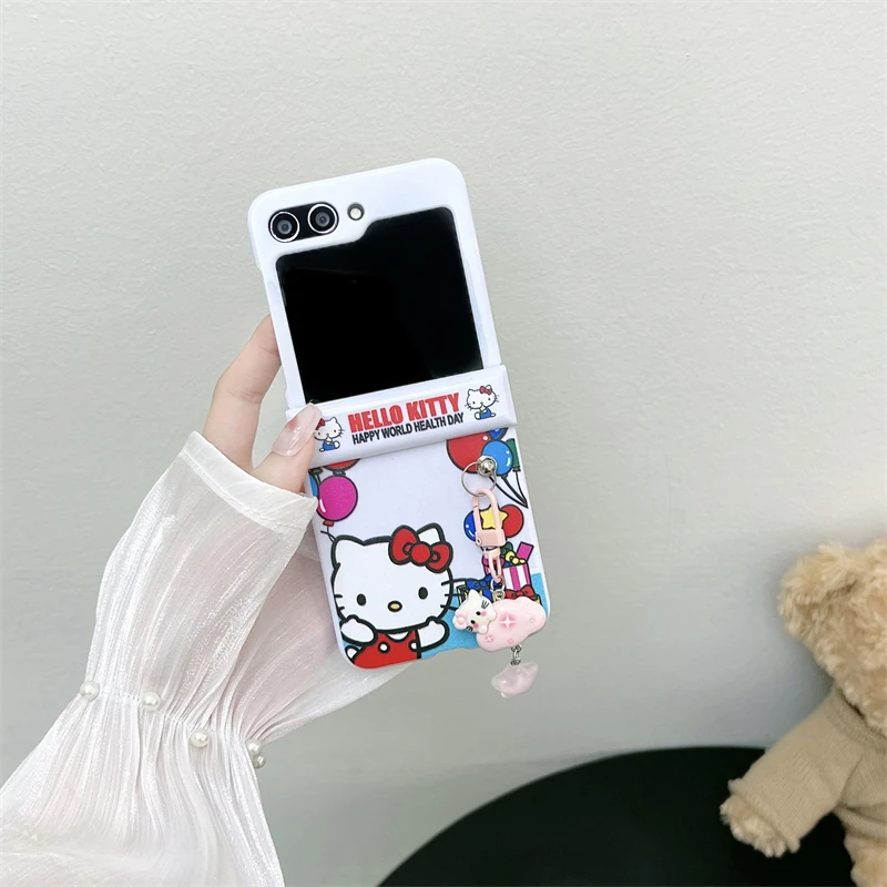 サンリオ-ハローキティの電話ケース,ストラップ付きの素敵な漫画の