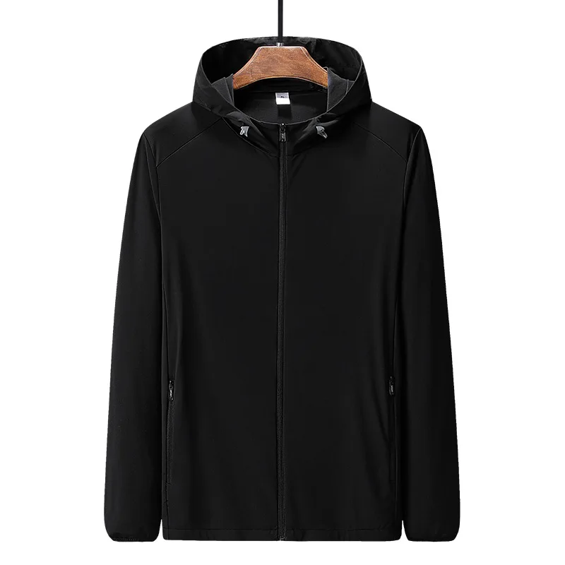 Plus Size 9xl 8xl Summer Quick Dry Jackets Hooded Men Waterproof Sun Protection Ultra-light Spring Windbreakers Skin Coats Male