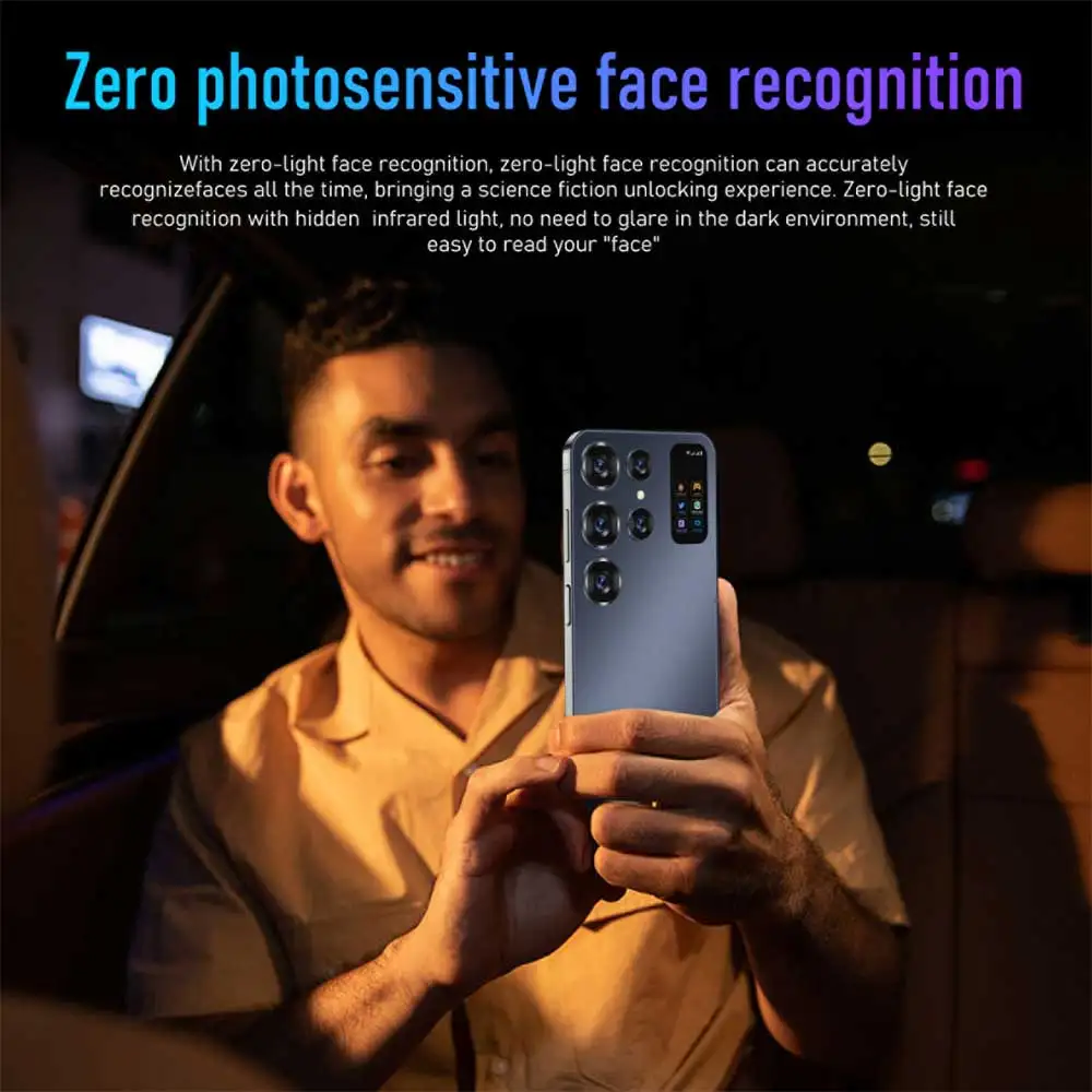 S24 울트라 스마트폰 5G 7.0HD 16GB + 1T 듀얼 심 휴대폰, 안드로이드 휴대폰 잠금 해제, 72MP 7000mAh 휴대폰