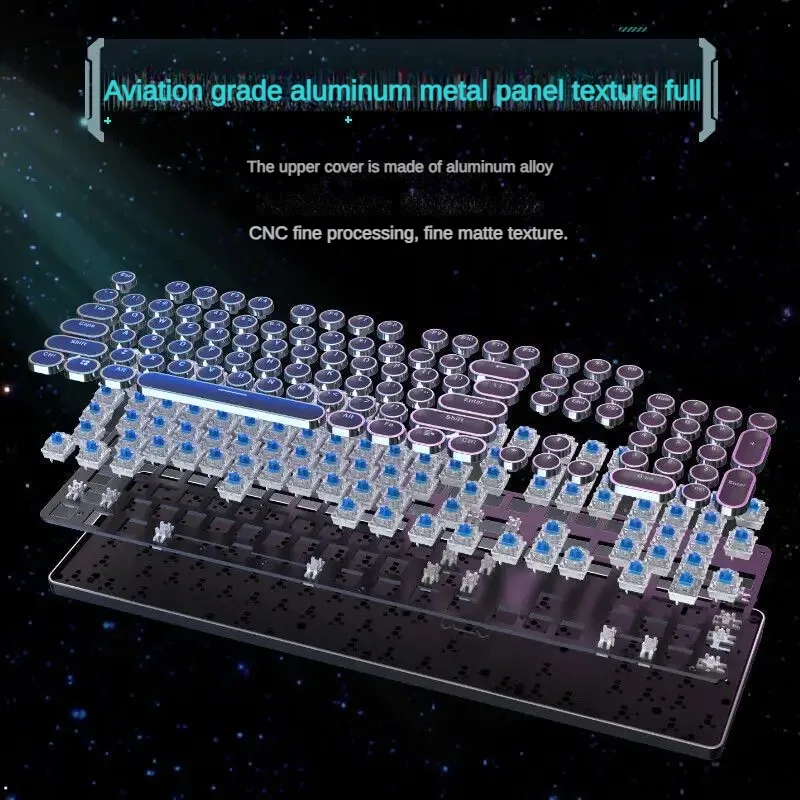 メカニカルキーボードEWEADN-TK950ワイヤレス,Bluetooth,3モード,rgb 