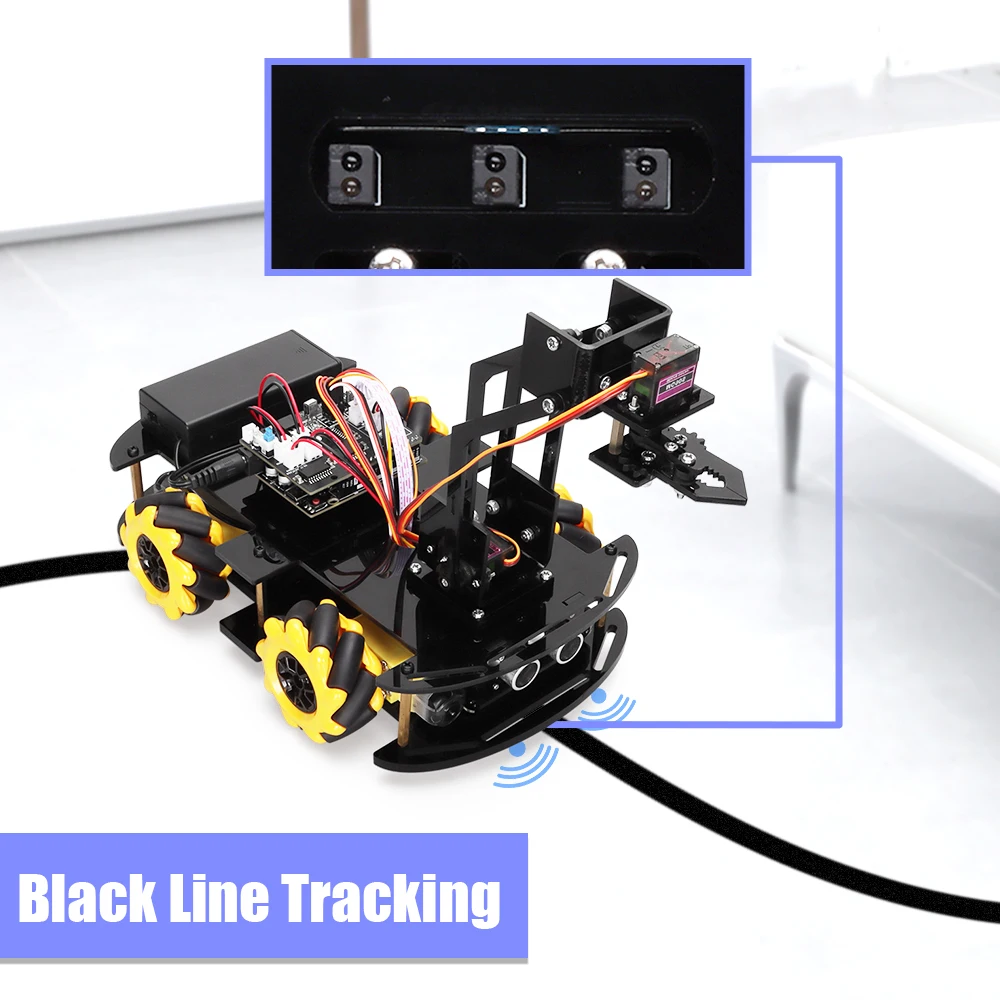 Smart Robot Car Kit for Arduino Programming Mechanical Arm Robot with 4WD Mecanum Wheels for Learning Education Automation Kits 3