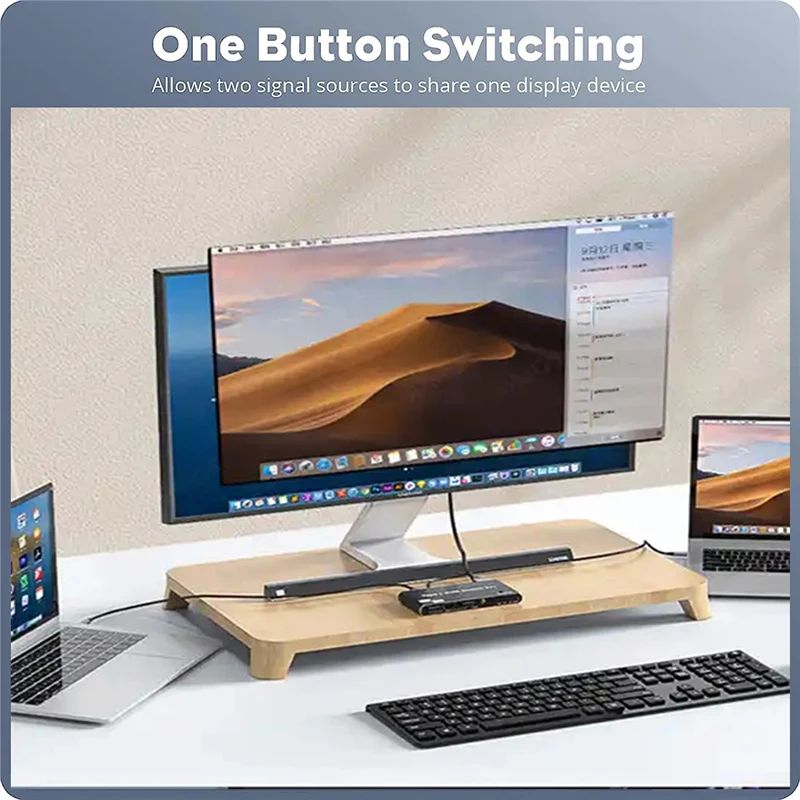 HDMI 2.1 8K 2x1 Thunderbolt 4 USB C KVM ġ 100W PD  4K 144Hz  C KVM ġ ó(2 Ʈ Macbook 1 Ϳ)