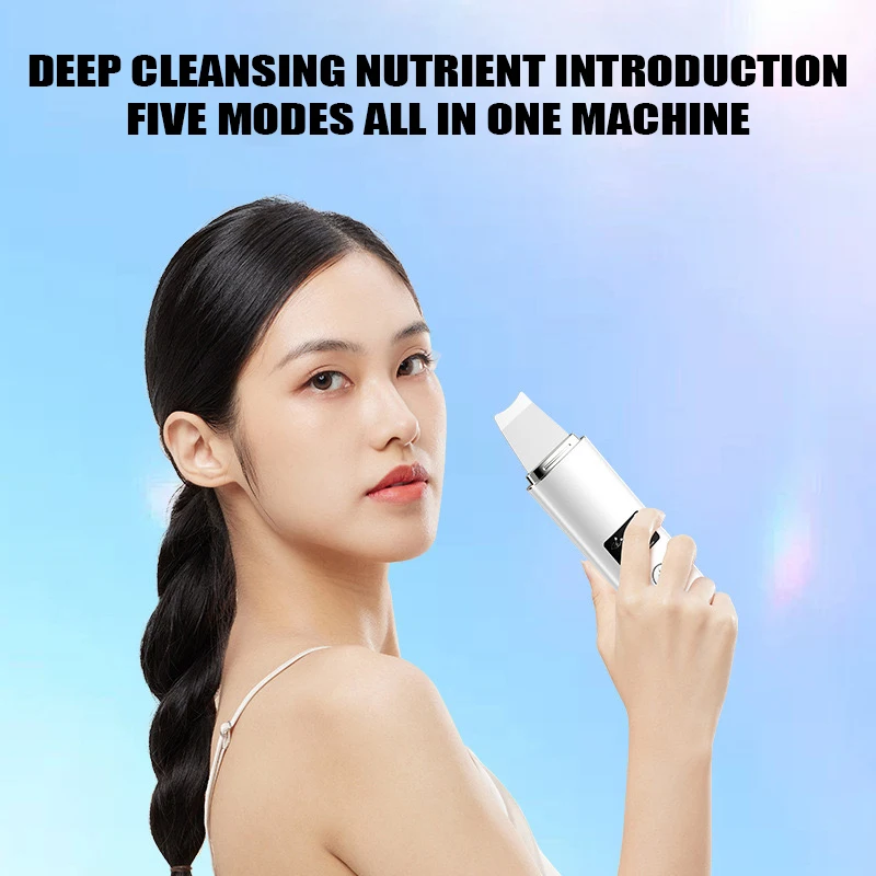 Ultrasonic Skin Extractor Facial Pore Cleaner Home Beauty Introduction Electric Blackhead Removal Instrument Negative ion