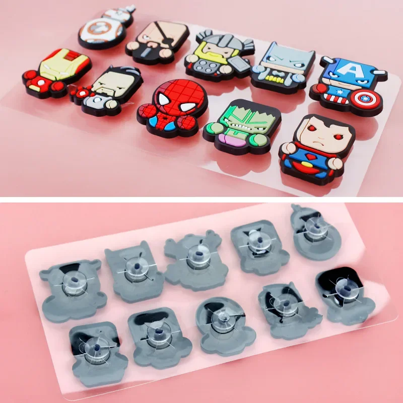 10pcs Pack Disney Shoe Charms for Crocs Cartoon Accessories Decorations Mickey Stitch Badges Pack for Women Girls Kids Gifts Set