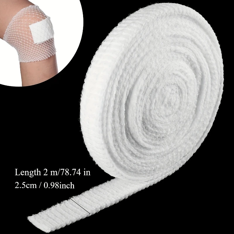 1Roll Multi Functional Elastic Gauze Bandage Light Beige Breathable for Wrist, Elbow, and Knee Support Sports Bandage