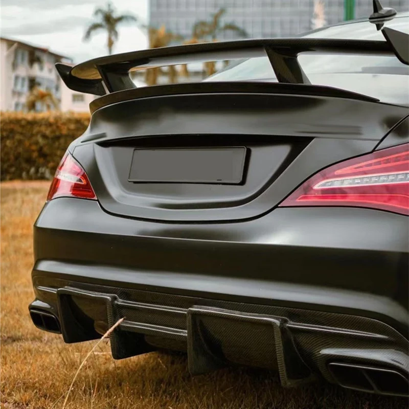 CLA W117 CLA45 2016-2019 업그레이드 리어 범퍼 스플리터 립용 카본 파이버 FD 스타일 리어 디퓨저