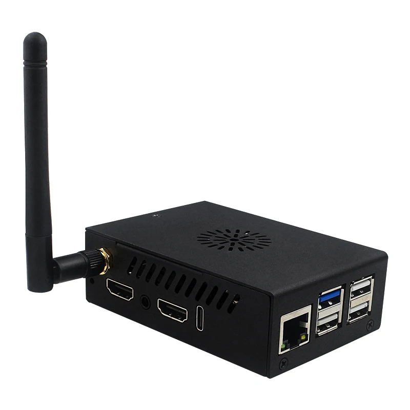 Orange Pi 5 Max Case with Fan Active Passive Cooling Metal Shell Optional Antenn