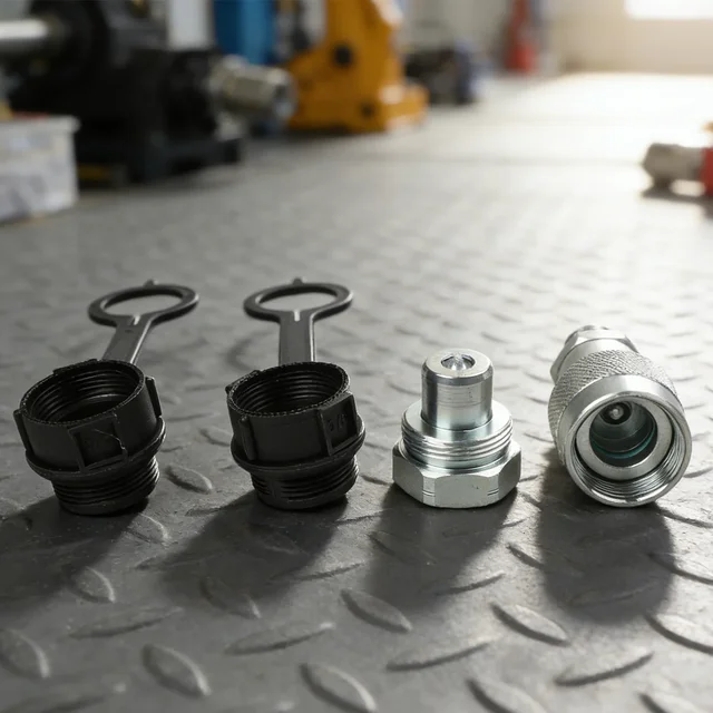 ชุดข้อต่อไฮดรอลิกแบบเร็ว เกลียว NPT38 สำหรับใช้กับแม่แรงไฮดรอลิก ปั๊ม และกระบอกสูบ แรงดันสูงสูงสุด 10,000 ปอนด์ต่อตารางนิ้ว 1